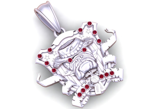 Bulldog Pendant 3D Druckmodell