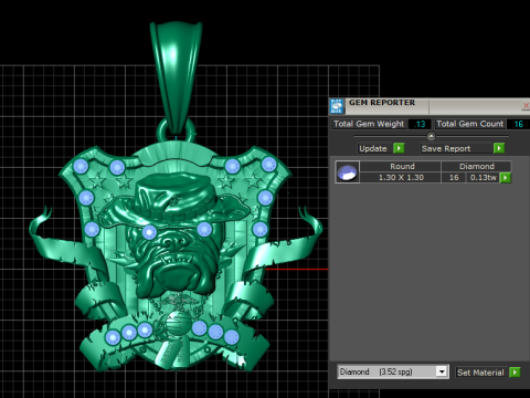 Bulldog Pendant 3D Druckmodell