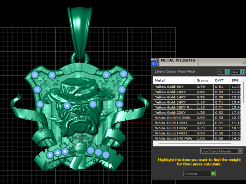 Bulldog Pendant 3D Druckmodell