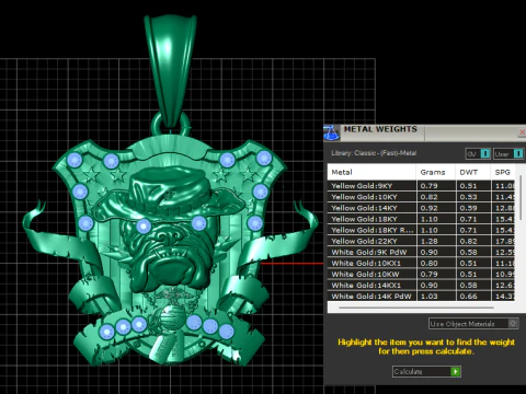 Bulldog Pendant 3D Print Model