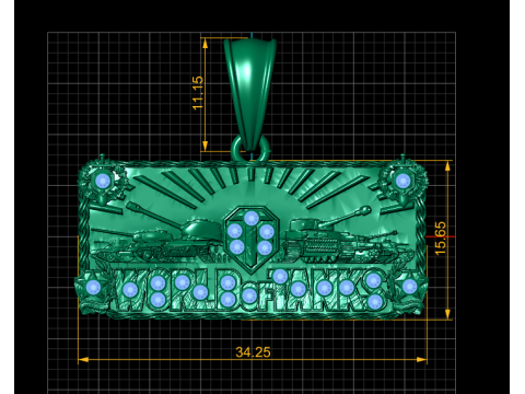 World of Tanks Pendant 3D Druckmodell