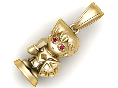 Chibi Warrior Pendant Modello di stampa 3D