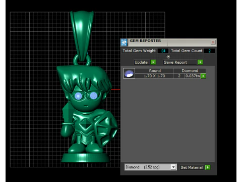 Chibi Warrior Pendant 3D Print Model