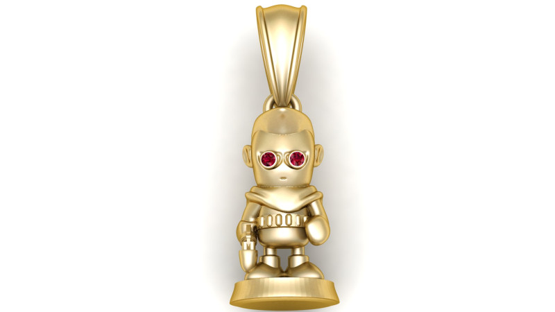 Red Gemstone Eyes Jewelry 3D Print Model .c4d .max .obj .3ds .fbx .stl .blend