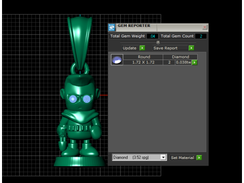 Red Gemstone Eyes Jewelry 3D Print Model