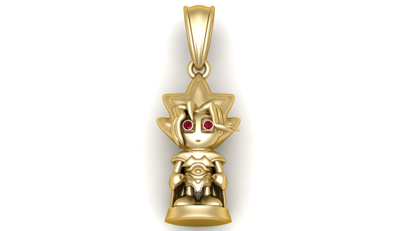 Anime Hero Pendant 3D 打印模型 .c4d .max .obj .3ds .fbx .stl .blend