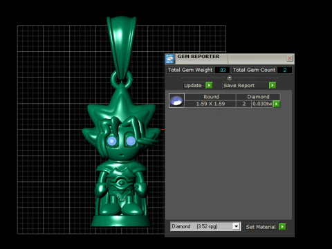 Anime Hero Pendant 3D Print Model