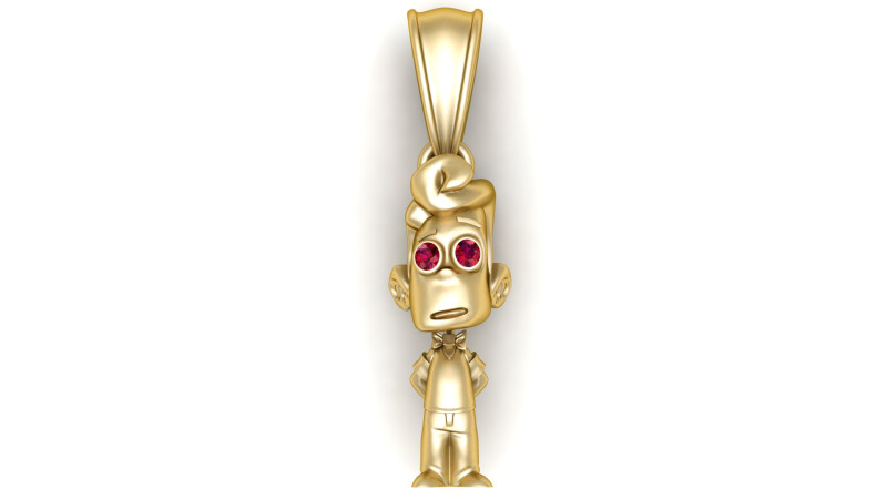 Cartoon Boy Pendant 3D Print Model .c4d .max .obj .3ds .fbx .stl .blend