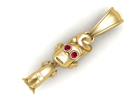 Cartoon Boy Pendant 3D Print Model
