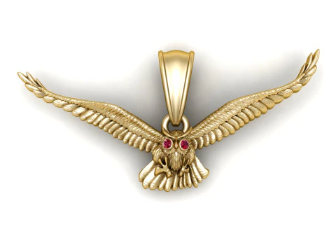 Owl Pendant 3D Print Model