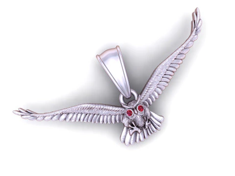 Owl Pendant 3D Print Model