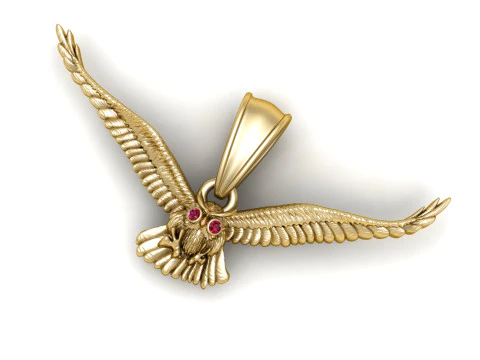 Owl Pendant 3D Print Model