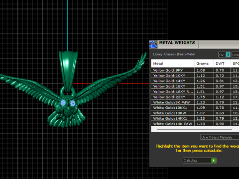Owl Pendant Modèles 3D en vedette