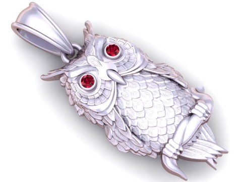 Owl Pendant 3D Druckmodell