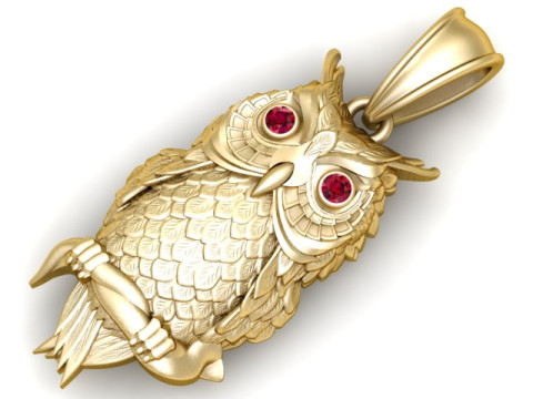 Owl Pendant 3D Druckmodell