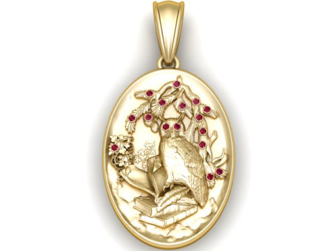 Geometrical gold pendant 3D 打印模型
