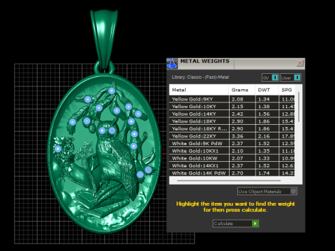Geometrical gold pendant 3Dプリントモデル