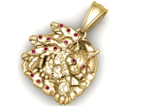Goat gold pendant 3D Baskı Modeli