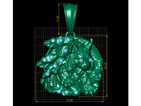 Goat gold pendant 3D Print Model