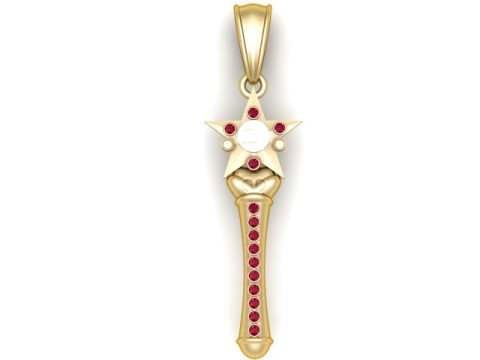 Gold star pendant 3D 打印模型