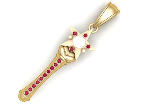 Gold star pendant Modelo de Impressão 3D