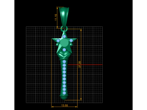 Gold star pendant 3D Print Model