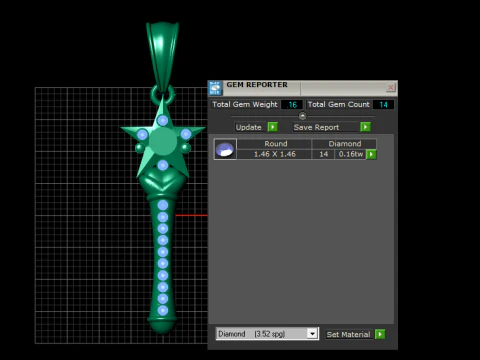 Gold star pendant 3D Print Model