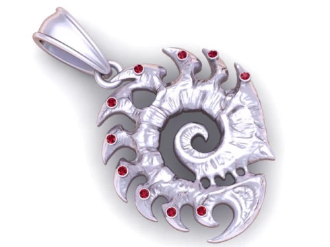 Spiral gold pendant 3D Print Model