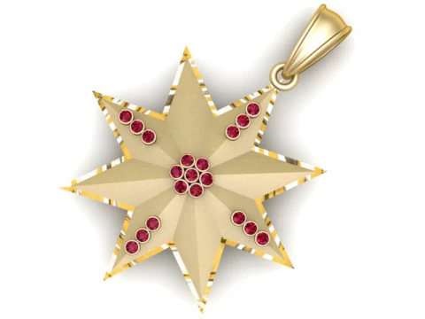 Star gold pendant 3D Print Model