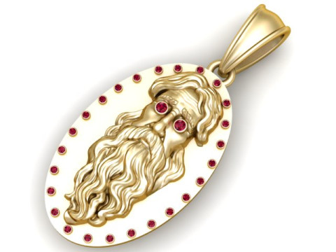 Gold face pendant 3D 프린트 모델
