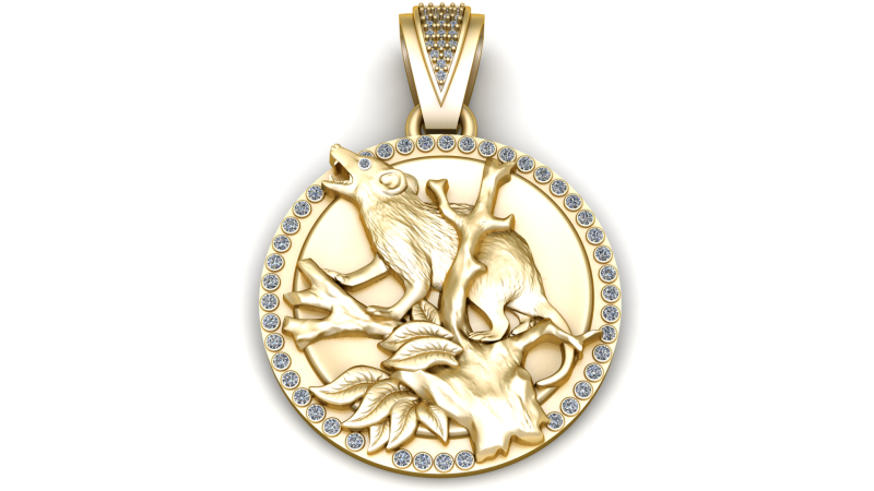 GOLD TREE PENDANT Modello di stampa 3D .c4d .max .obj .3ds .fbx .stl .blend