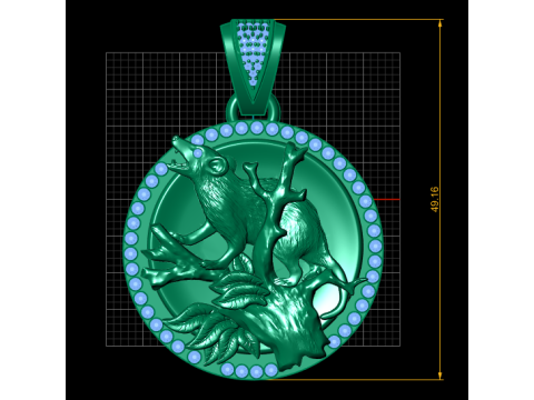 GOLD TREE PENDANT Modello di stampa 3D