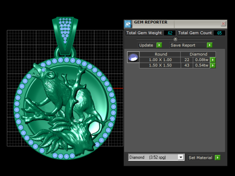 GOLD TREE PENDANT Modello di stampa 3D