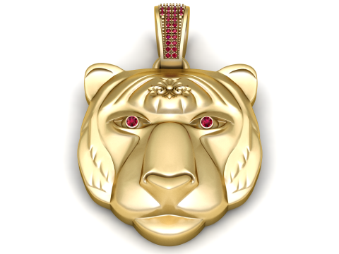 GOLD TIGER PENDANT 3D प्रिंट मॉडल