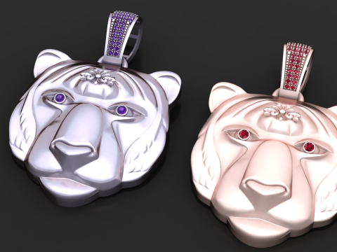 GOLD TIGER PENDANT 3D Print Model