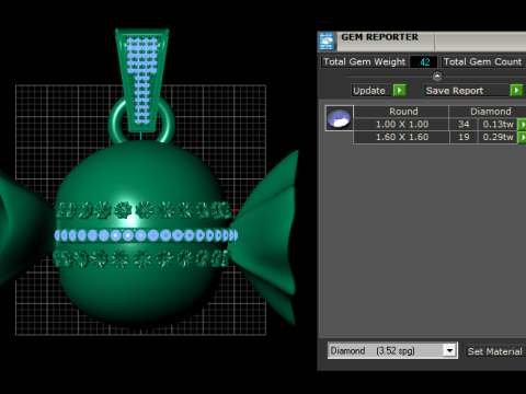 GOLDEN CANDY PENDANT 3D Baskı Modeli