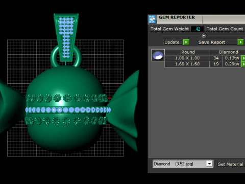 GOLDEN CANDY PENDANT 3D Print Model