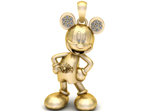 CIONDOLO DORATO DI TOPINO Modello di stampa 3D