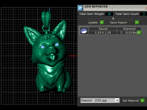 GOLDEN CUTE DOG BABY PENDANT 3D Print Model
