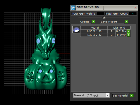 Golden Dragon with Golden Pumpkin 3Dプリントモデル