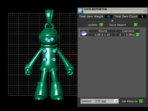 GOLDEN CUTE ROBOTE PENDANT 3D Print Model