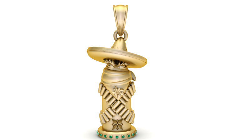 GOLD ARMY SOLDIER PENDANT Modelo de impresión 3D .c4d .max .obj .3ds .fbx .stl .blend