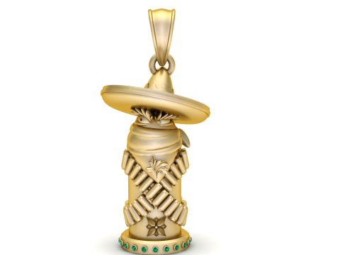 GOLD ARMY SOLDIER PENDANT Modello di stampa 3D