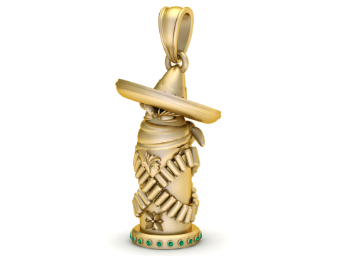 GOLD ARMY SOLDIER PENDANT Modelo de impresión 3D