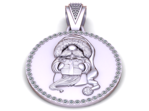 GOLDEN SANTA PENDENT 3D Druckmodell