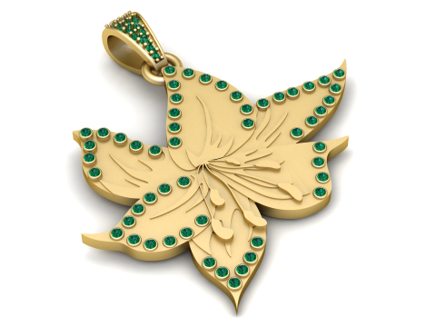 GOLD LEAF PENDANT 3D 打印模型