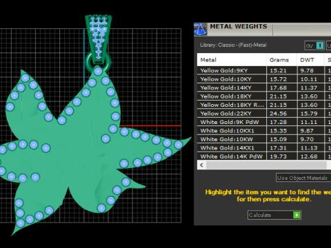 GOLD LEAF PENDANT 3D Print Model