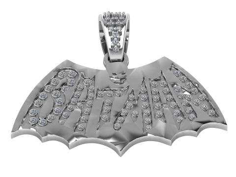 Golden Bat Diamond Pendant Modello di stampa 3D