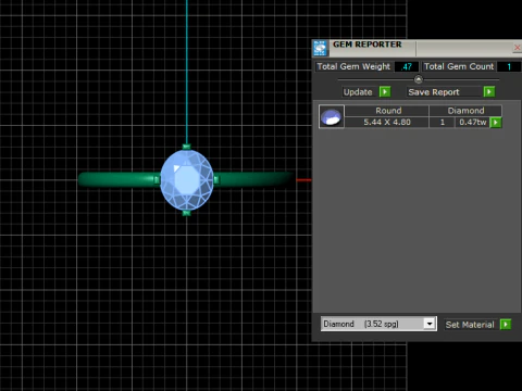 Golden Solitaire Ruby Ring 3D Print Model