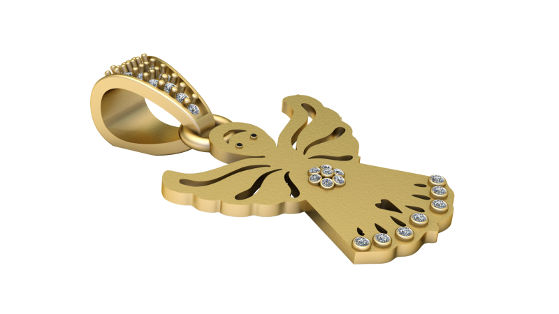 Standard Angel Pendant Modello di stampa 3D .c4d .max .obj .3ds .fbx .stl .blend